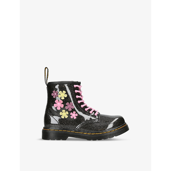 Dr. Martens Kids 1460 glitter-detail boots - Black