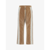 FEAR OF GOD BRAND-STRIPE BRAND-PATCH COTTON-BLEND VELOUR TROUSERS