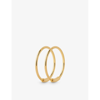 MARIA BLACK BASIC 12 18CT YELLOW-GOLD PLATED STERLING-SILVER HOOP EARRINGS