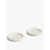 Hay Off-white Barro Round Terracotta Plates Set Of Two In Off-white