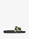 GIVENCHY SLIDE FLAT SANDALS IN RUBBER WITH LEMONS PRINT