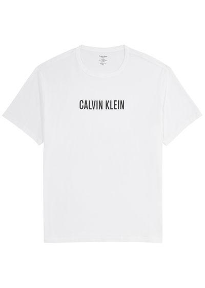 Calvin Klein Logo-print Cotton T-shirt In White