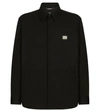 Dolce & Gabbana Men's Cotton Blend Shirt With Logo In Black