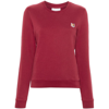 Maison Kitsuné Fox Head Patch Sweatshirt In Red