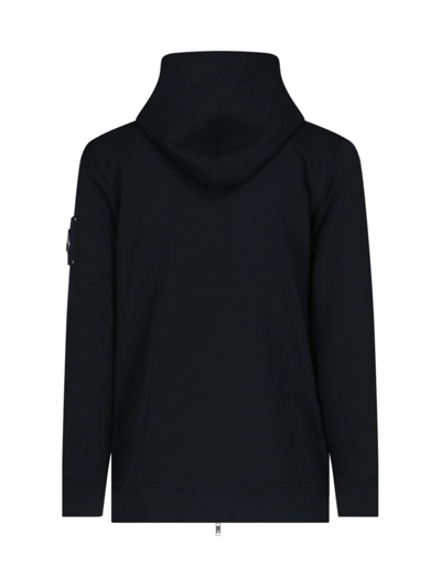 Moose Knuckles Padded Zip-front Hoodie In Black