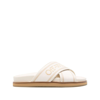 Off-white Cloud Criss Cross Slippers In Neutrals