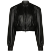 Wardrobe.nyc Zippered Long-sleeve Leather Jacket In Black