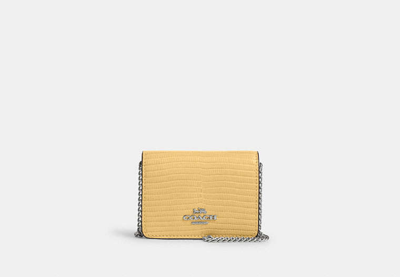 Coach Outlet Mini Wallet On A Chain In Beige
