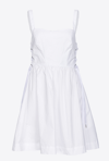 Pinko Amazonia Mini Dress In Bianco Brill.