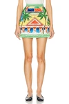 CASABLANCA PRINTED QUILTED MINI SKIRT
