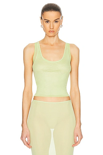 Grlfrnd Double Mesh Tank In Electric Lime