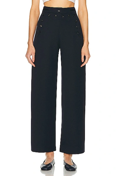 Bode Navy Sailor Trousers In Midnight
