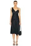 Isabel Marant Ayrich Embellished Asymmetric Sleeveless Midi Slip Dress In Black