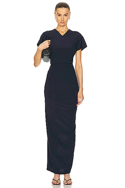 Proenza Schouler Sidney Faille Maxi Dress In Black