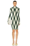 Burberry Cotton-silk Blend Dress In Ivy Pattern