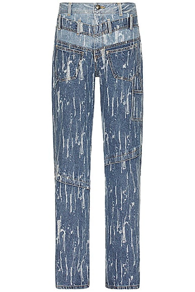 Andersson Bell Layered Wide Leg Jeans In Blue