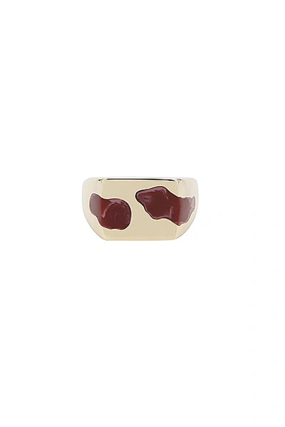 Ellie Mercer Two Piece Signet Ring In Brown