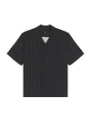 Rag & Bone Avery Printed Crepe Shirt In Black Geo