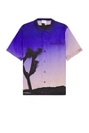 Blue Sky Inn Palm Tree-print Ombré Shirt In Volcanic