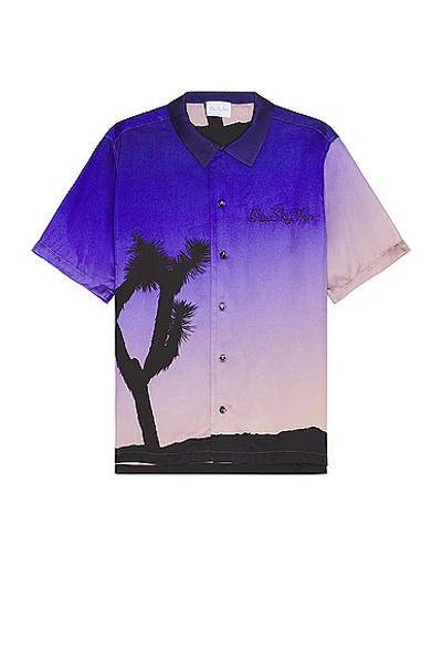 Blue Sky Inn Palm Tree-print Ombré Shirt In Purple