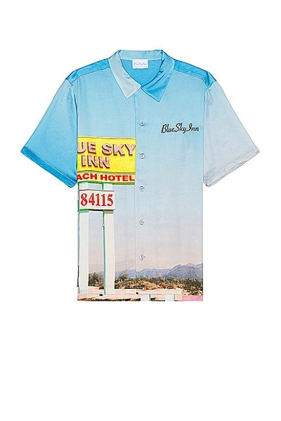 Blue Sky Inn Graphic-print Short-sleeve Shirt In Blue