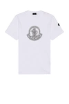 Moncler Men's Scratch Logo T-shirt In White