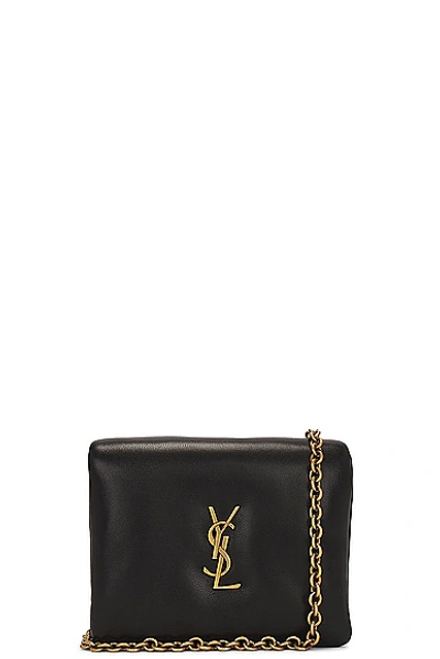 Saint Laurent Calypso Card Case On Chain Bag In Black