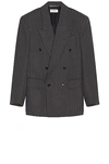 Saint Laurent Veste Sue Base In Anthracite Chine Cra
