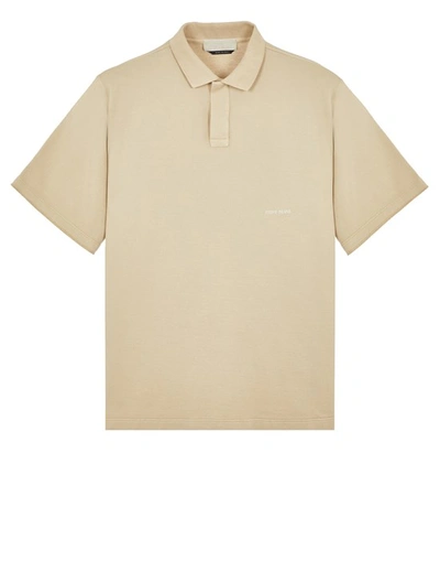 Stone Island Polo Shirt Beige Cotton