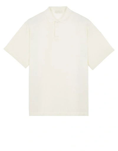 Stone Island Polo Shirt White Cotton