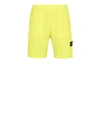 STONE ISLAND STONE ISLAND FLEECE BERMUDA SHORTS YELLOW COTTON