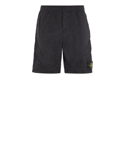 Stone Island Bermuda Shorts Black Polyamide