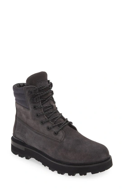 Moncler Man Scarponcino Peka In Anthracite