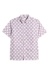Saturdays Surf Nyc Saturdays Nyc Bruce Block Print Short Sleeve Button-up Shirt In White