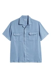 Saturdays Surf Nyc Gibson Short Sleeve Camp Shirt In Coronet Blue