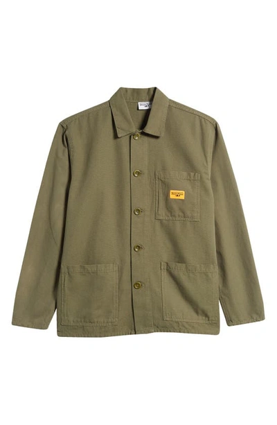 Service Works Coverall Organic Cotton Canvas Work Jacket In Olive