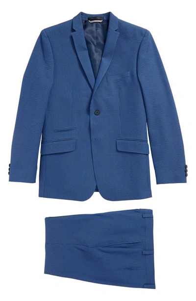 Andrew Marc Kids' Skinny Fit Suit In Medium Blue