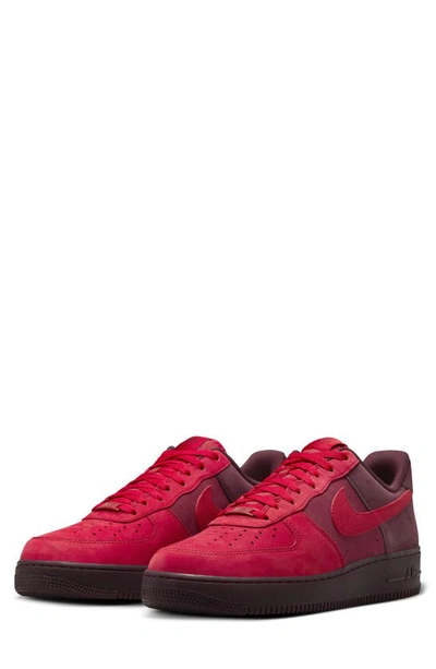 Nike Men's Air Force 1 '07 Shoes In Gym Red/gym Red/burgundy Crush/team Red