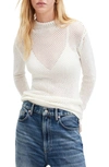 Allsaints Long-sleeve Avril Sweater In Chalk White