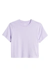 Madewell Lakeshore Softfade Cotton Crop Tee In Subtle Lavender