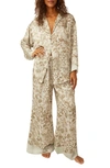 Free People Dreamy Days Print Pajamas In Earth Combo
