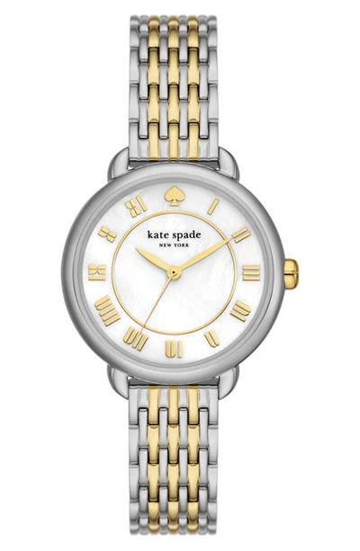 Kate Spade Lilly Avenue Bracelet Watch, 34mm In Silver/ Gold