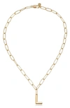 Ettika Initial Pendant Necklace In L