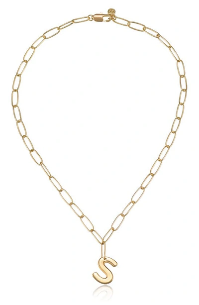 Ettika Initial Pendant Necklace In S