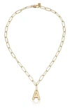 Ettika Initial Pendant Necklace In Gold - A