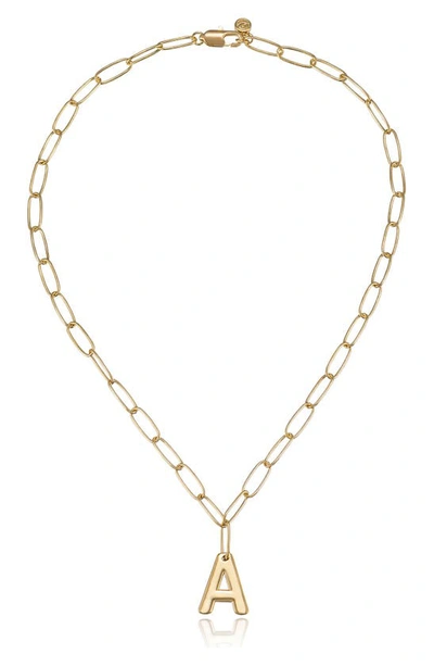 Ettika Initial Pendant Necklace In Gold - A