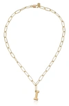 Ettika Initial Pendant Necklace In Gold - I