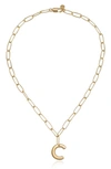 Ettika Initial Pendant Necklace In Gold - C