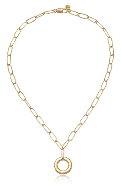 Ettika Initial Pendant Necklace In Gold - O