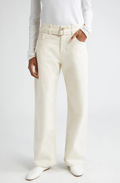 Proenza Schouler Ellsworth Belted High-rise Straight-leg Jeans In White